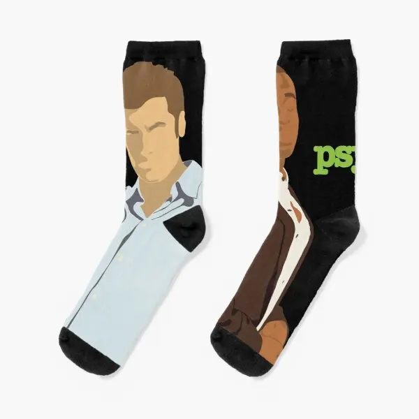 

Psych Tv Shawn And Gus короткие мужские черные лучшие до колена женские до щиколотки
