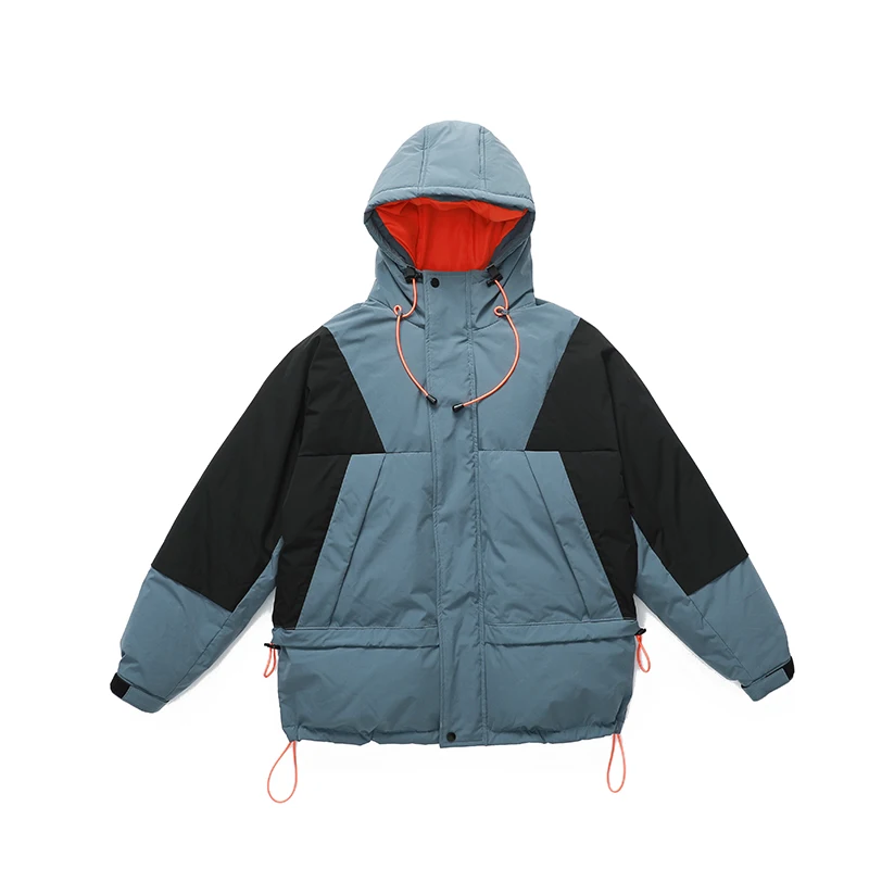 Мужской толстый пуховик повседневный свободный с капюшоном зима 2019|Мужские