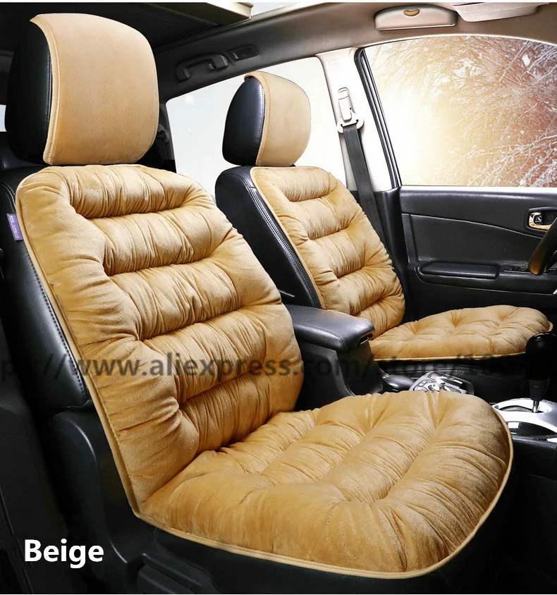 Подушка для автомобильного сиденья осень и зима новая Толстая короткая плюшевая подушка Одноместный коврик для сиденья теплый чехол для сиденья