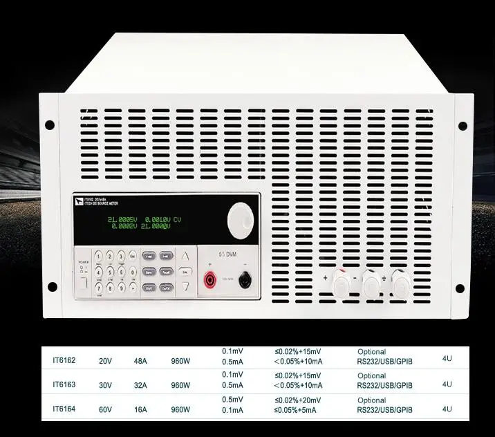 IT6162 /IT6163/IT6164 программируемый источник питания постоянного тока 20 в 48 а 960 Вт |