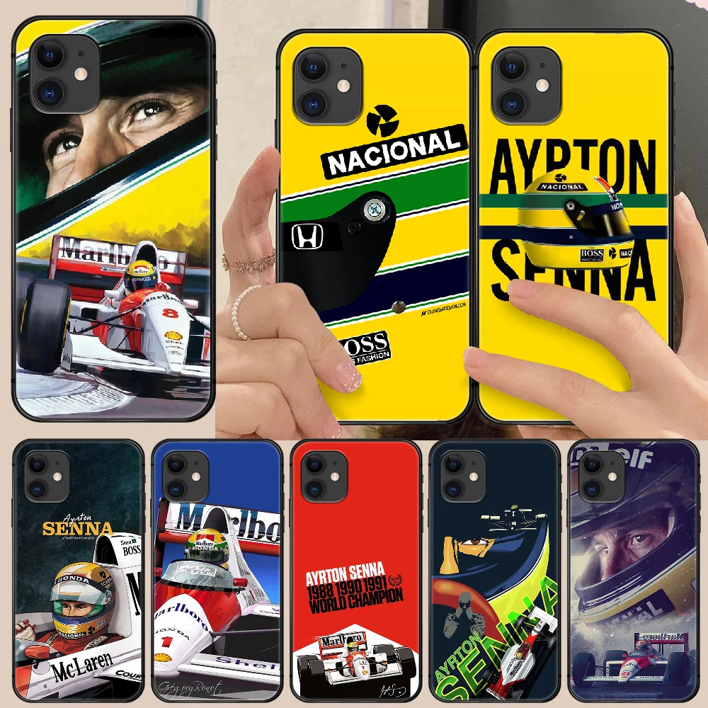 Ayrton Senna F1 Cover per telefono scafo per iphone 5 5s se 2 6 6s 7 8 11 12 mini plus X XS XR PRO