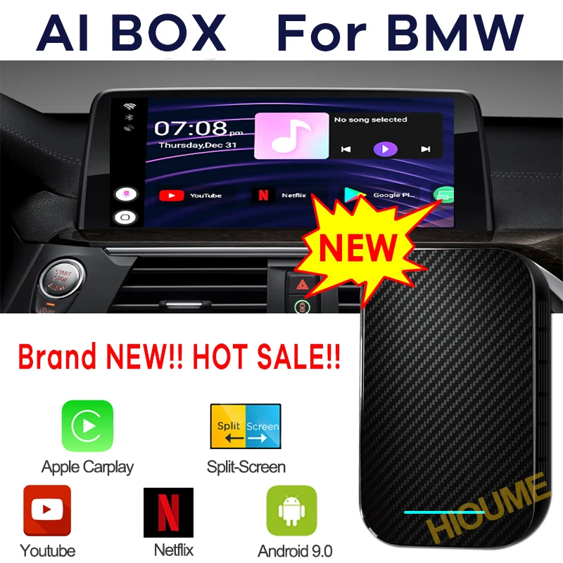 

Автомобильный смарт-плеер, обновленный плеер с Android 9,0, 4 + 32 ГБ, для BMW F20 F30 I3 I8 G20 G30, беспроводной