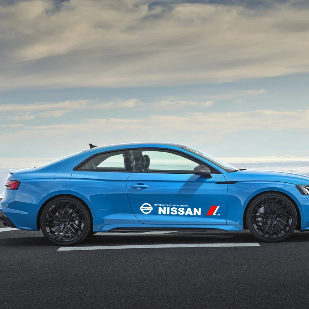 2PCS Car Styling Door Side Sticker Waterproof PVC Body Decals For Nissan Altima Sentra X-trail Rogue Maxima Altura 350Z Qashqai |