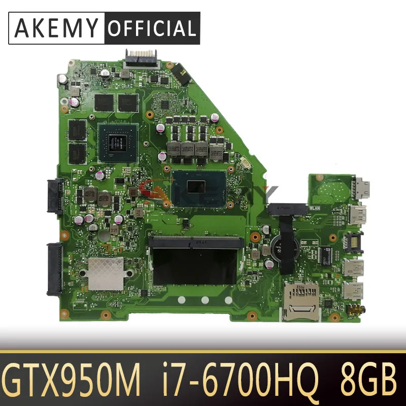 

Новинка! X550VX материнская плата для For For Asus X550VX X550VXK X550VQ материнская плата для ноутбука GTX 950M I7-6700HQ 8GB