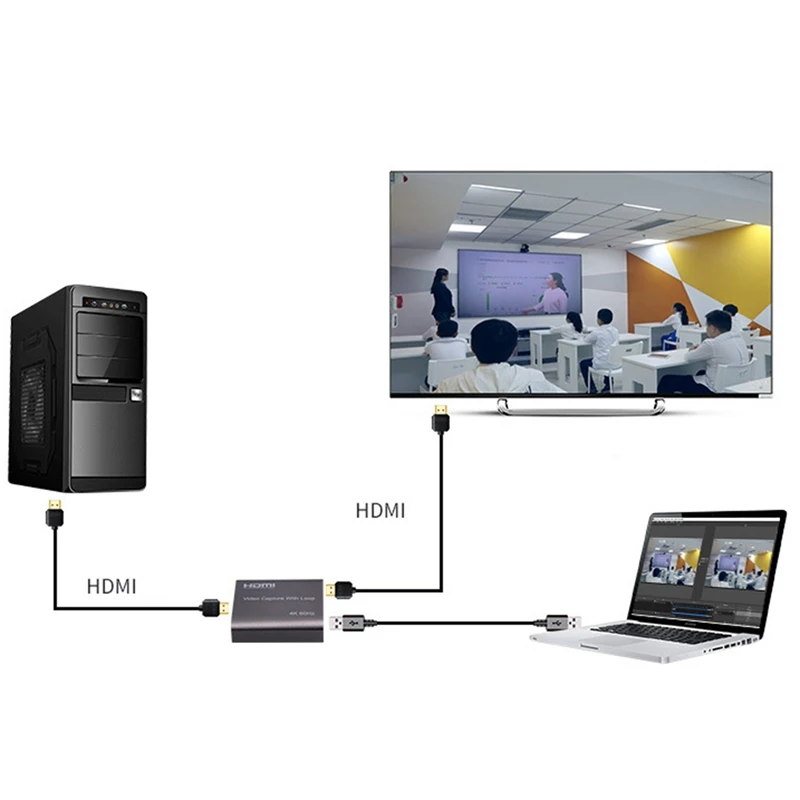 

4K 60Hz HDMI Video Capture Card TV Loop 1080P Game Recording Plate Live Streaming Box USB 3.0 Grabber for PS4 DVD Camera