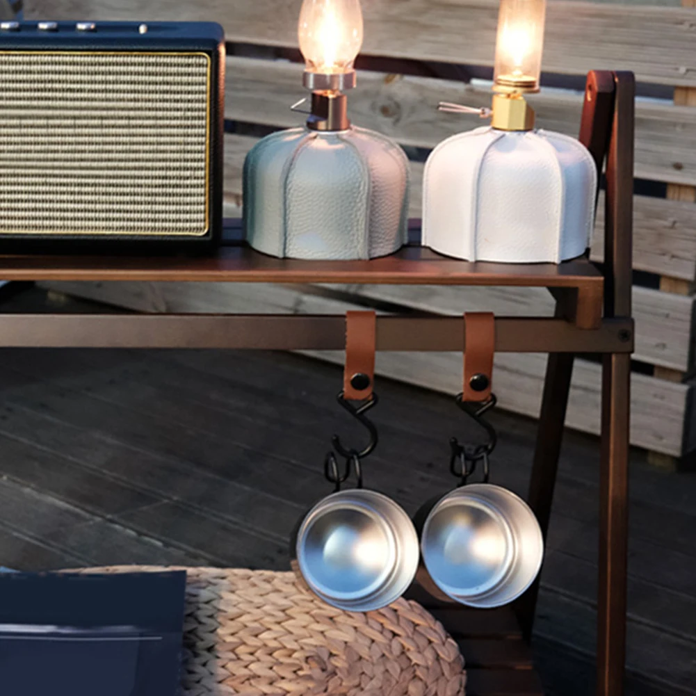 Плоский кожаный чехол для отдыха на природе газовом баке защитный сумка хранения