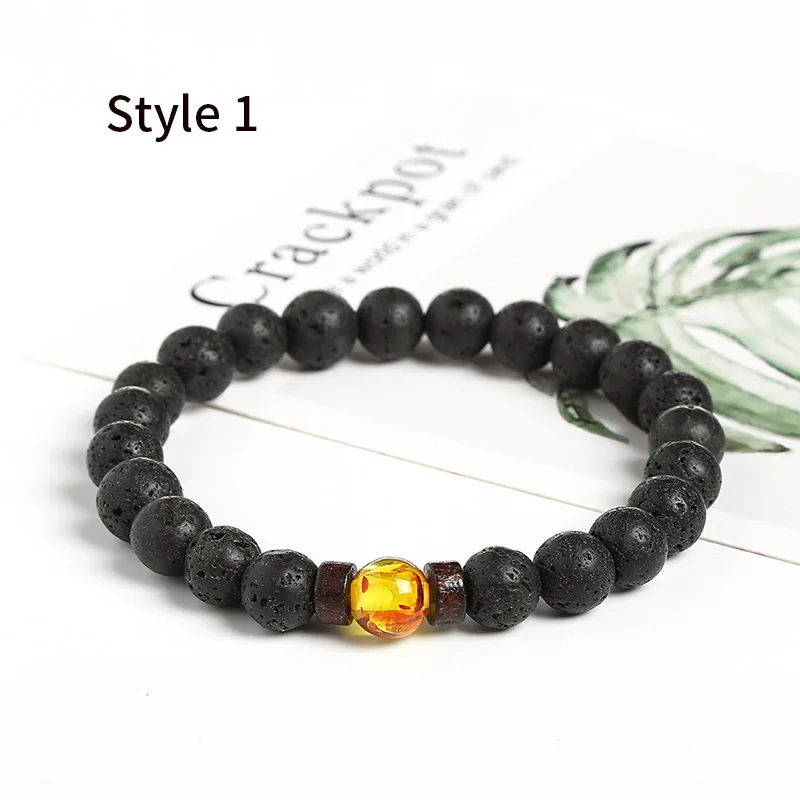 Style 1 JD мужской браслет, натуральный Императорский камень, бусина, тибетский Будда, браслет, чакра, лавовый камень, диффузный браслет, мужские ювелирные изделия, подарок - Окраска металла: Style 1