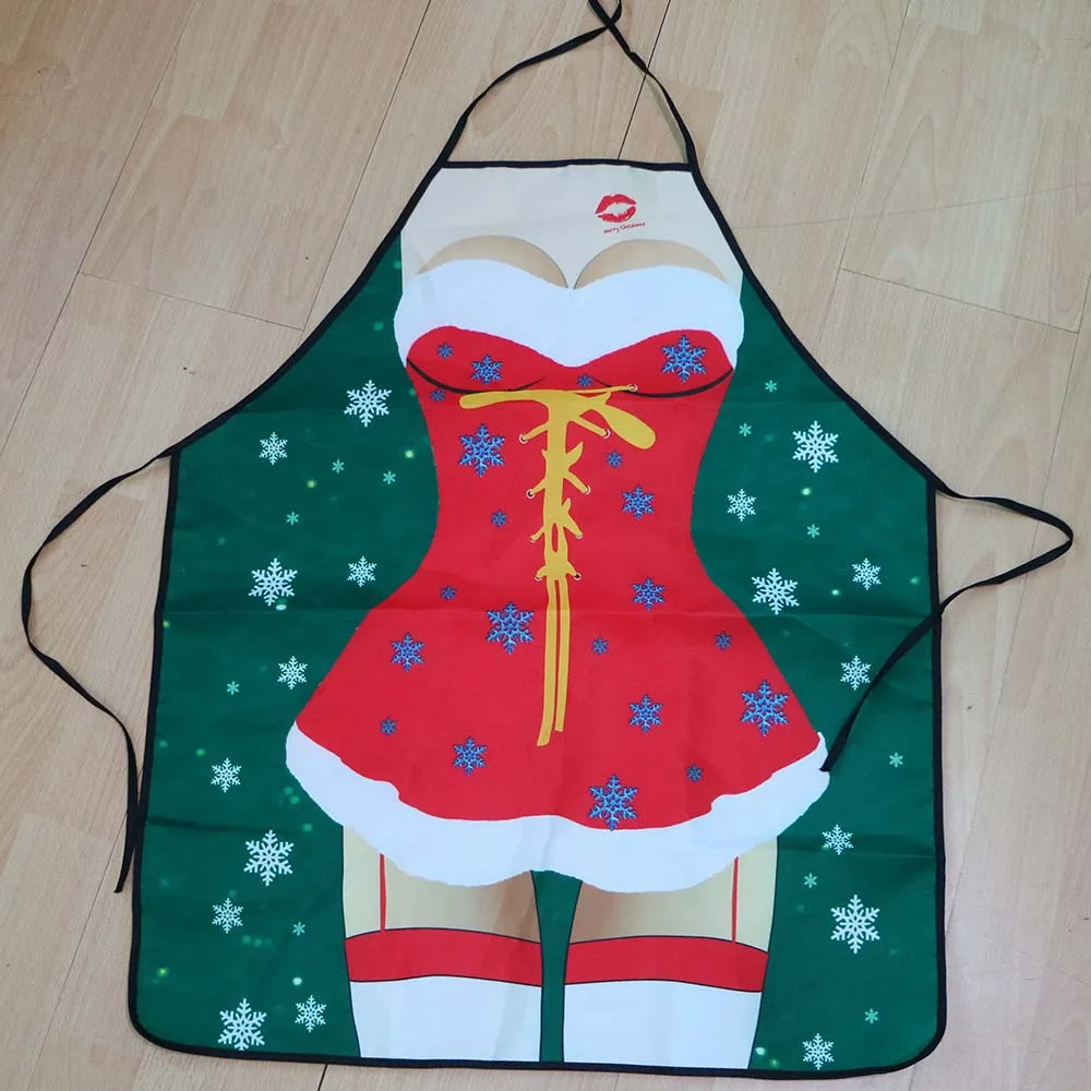 Рождественские украшения фартук передник милая пара сексуальная униформа