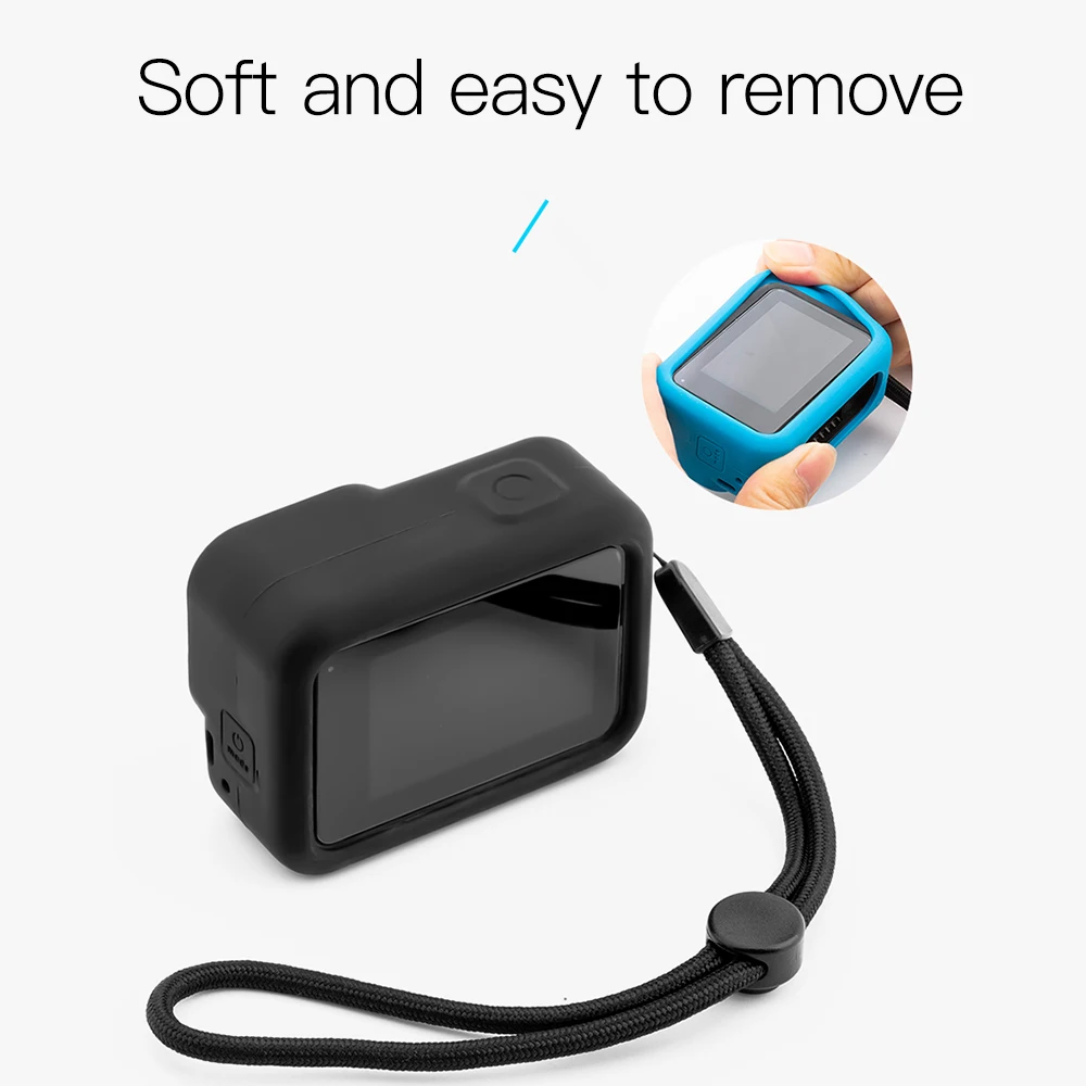 Защитные силиконовые чехлы + ремешок для GoPro Hero 8 Black аксессуары мягкая резиновая