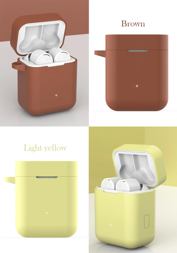 Силиконовый чехол для Xiaomi Airdots Pro ударопрочный наушник защитная сумка-чехол для Xiaomi Air гарнитура TWS аксессуары с крюком