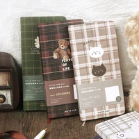 traveler weekly notebook portable size creative lattice cute pattern one page a week one book a yearglobal free shipping