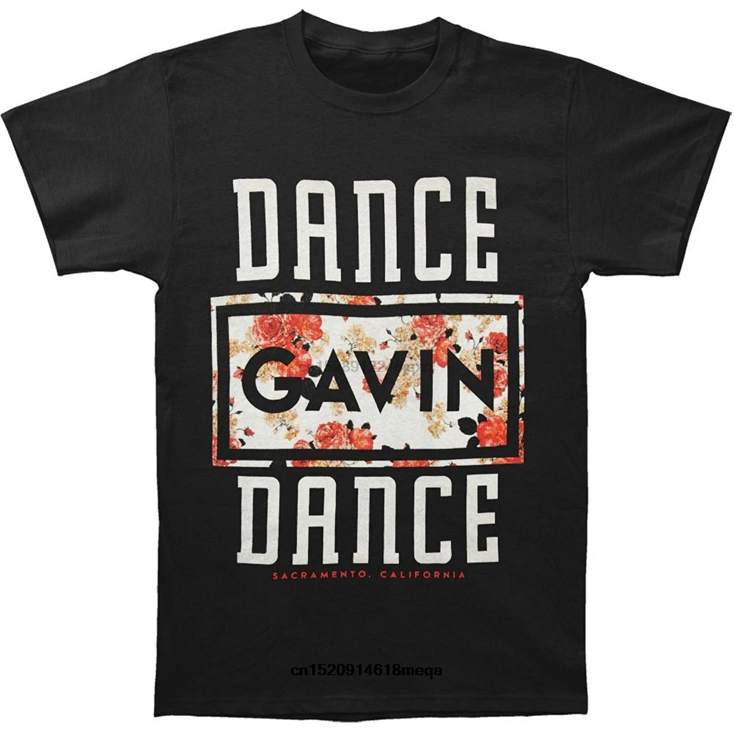 Футболка для танцев Gavin Dance men Цветочные футболки черные мужские модные |