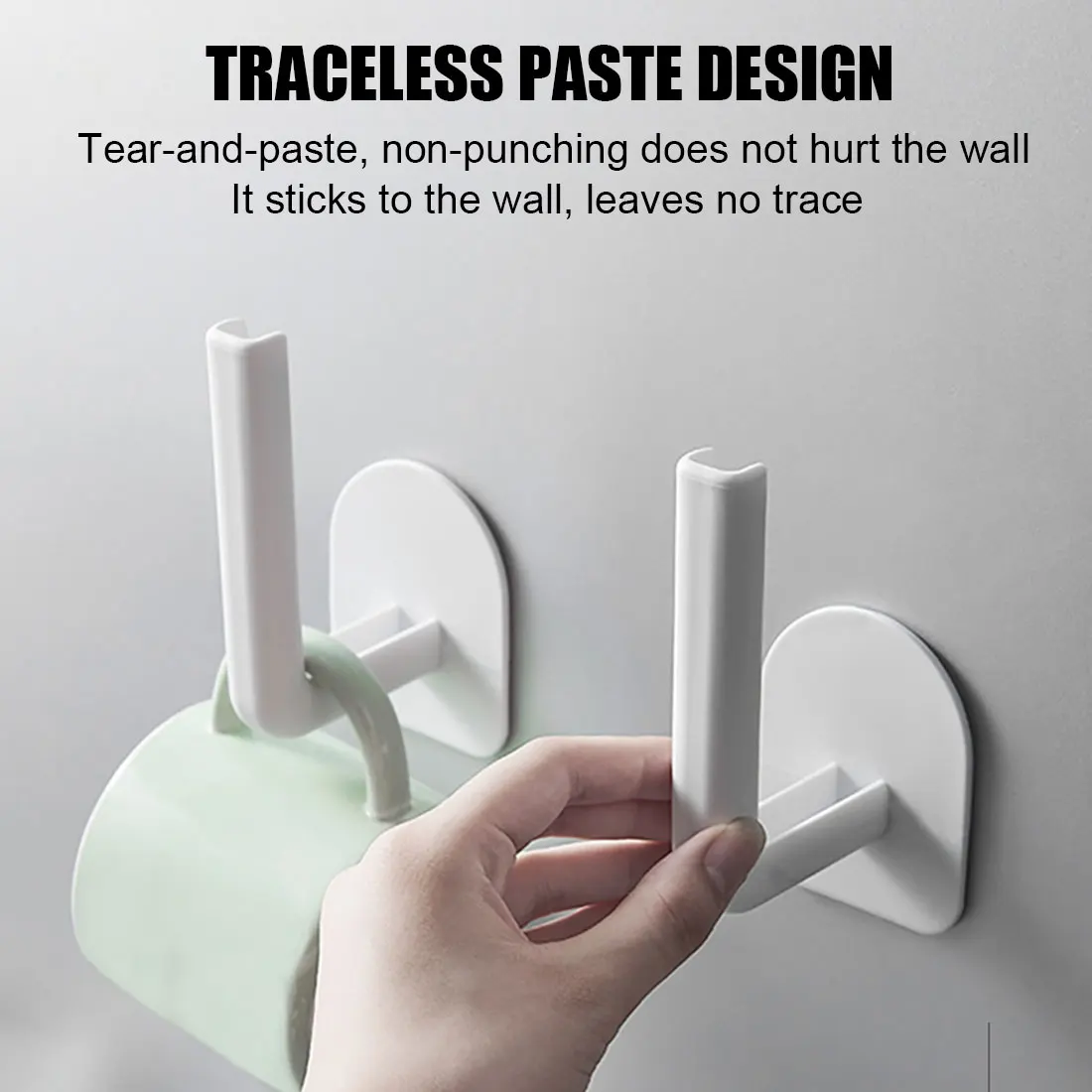 

1 Piece Kitchen Self-adhesive Paper Roll Handkerchief Hanging, Bathroom Storage Rack,