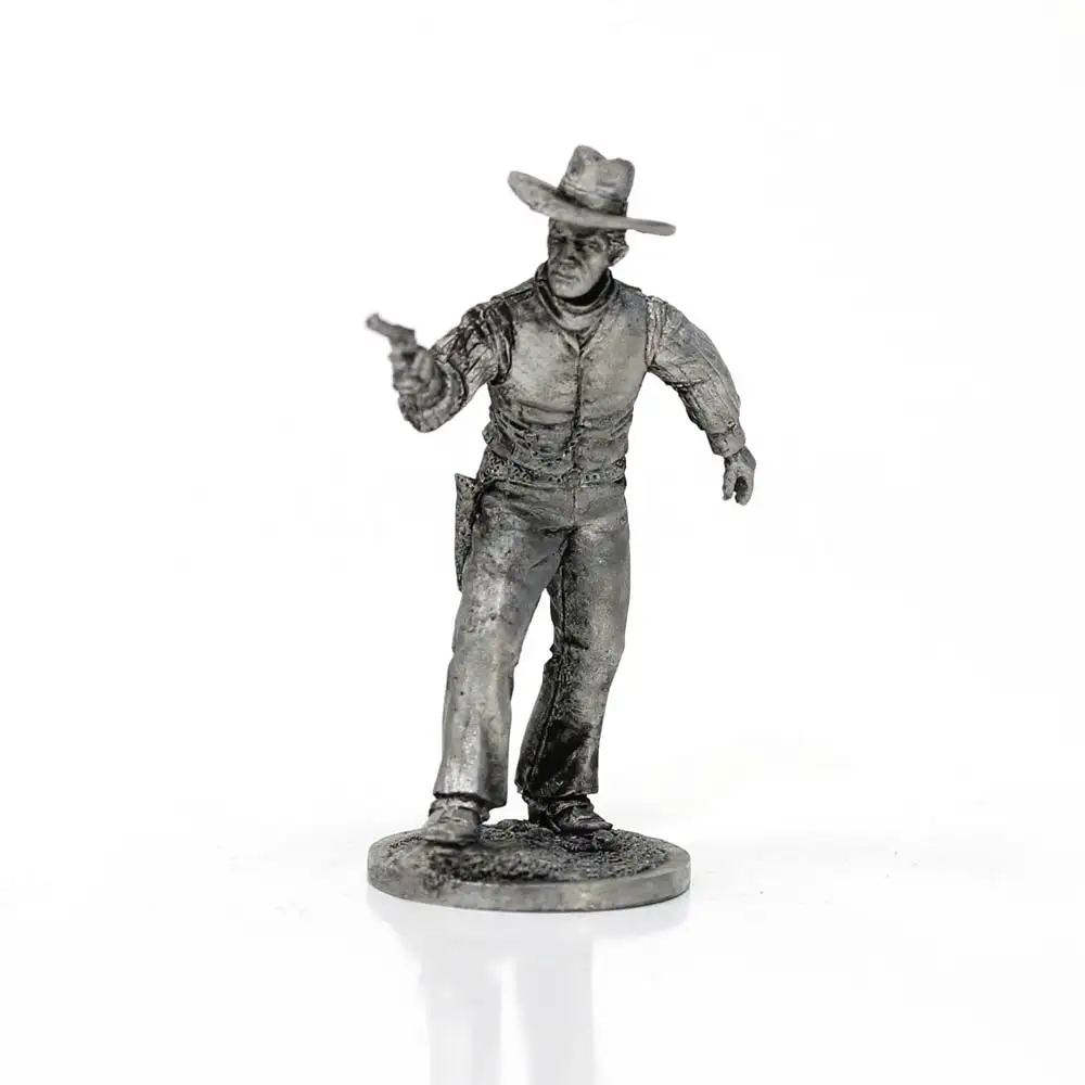 Cowboy with gun-tin soldier figure 54mm ww02 tin toy soldiers metal Wild West | Figurines &amp Miniatures