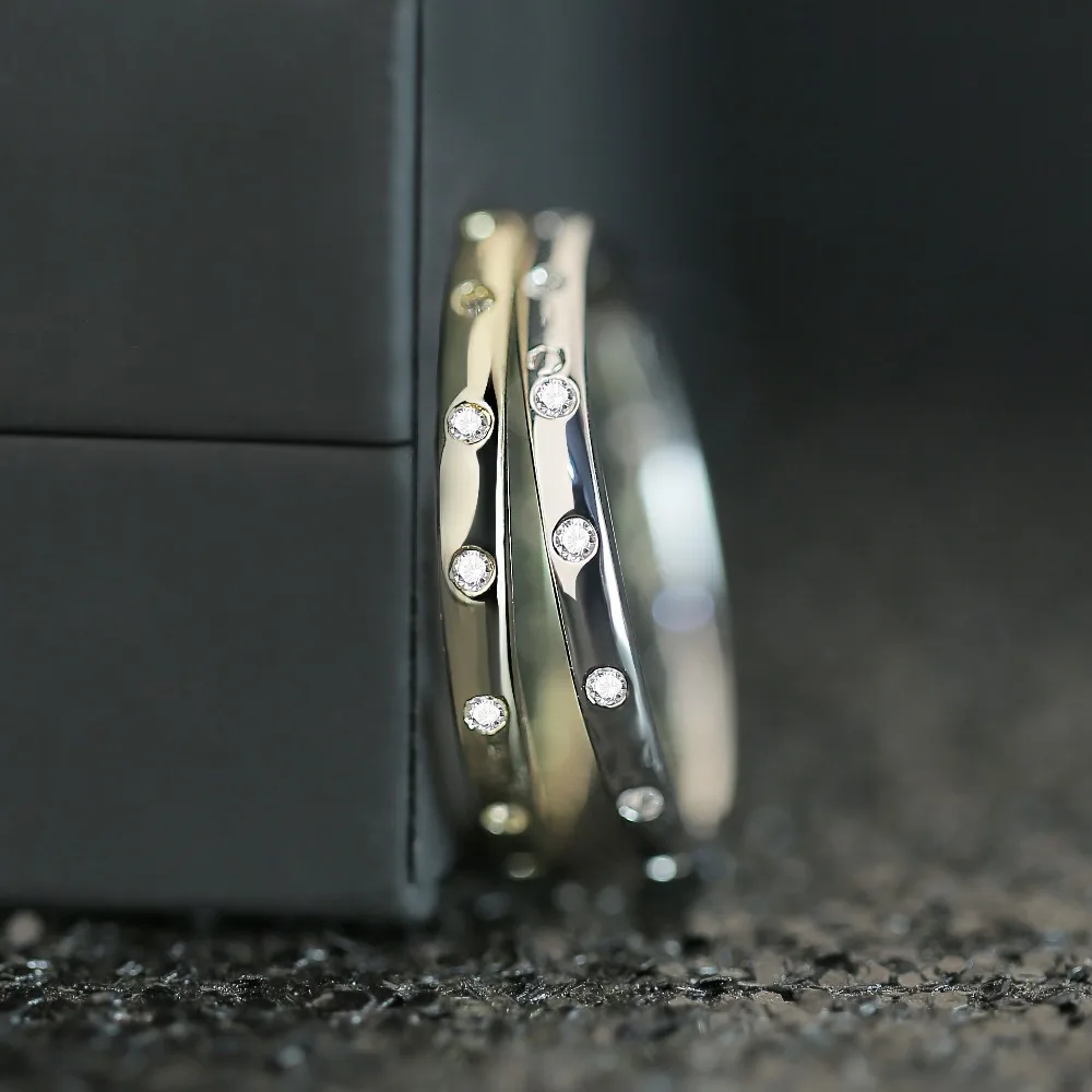 

Casual Stylish Simple Design Ring Female Fashion Euro Hot Selling Channel Setting Engagement Jewelry Present For Lover