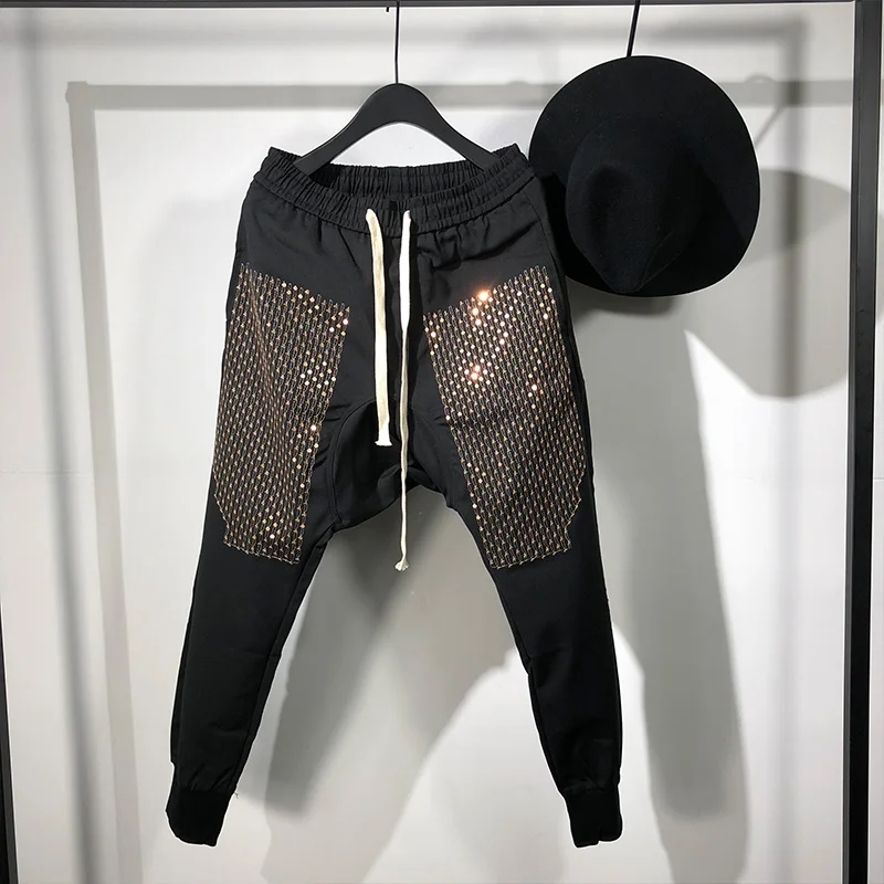 Брюки-султанки мужские в стиле Хай-стрит повседневные спортивные штаны