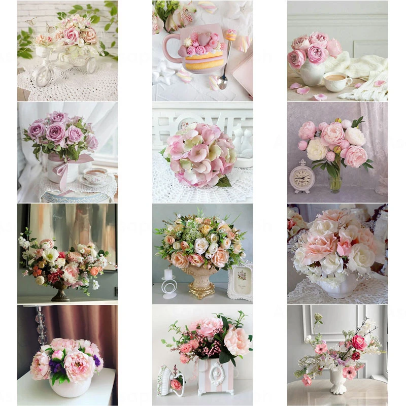 

Beautiful Flowers Roses Diy Full Square and Round Embroidery Home Cafe Decoration Rose Art Diamond 5D Diamond Painting Gift