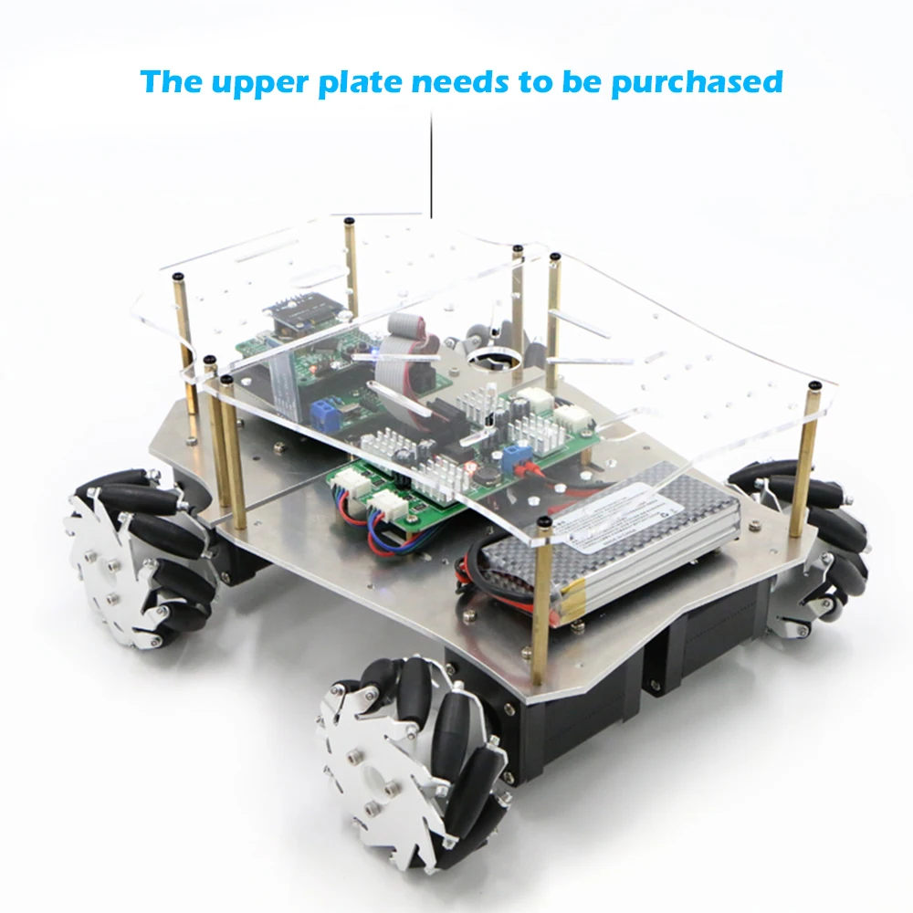 

Stepper Motor Chassis 60MM 70MM Smart car kit Suspension System for Mecanum wheel STM32