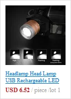 Налобный фонарь USB Перезаряжаемый Водонепроницаемый T6 светодиодный налобный фонарь, налобный фонарь, налобный фонарь