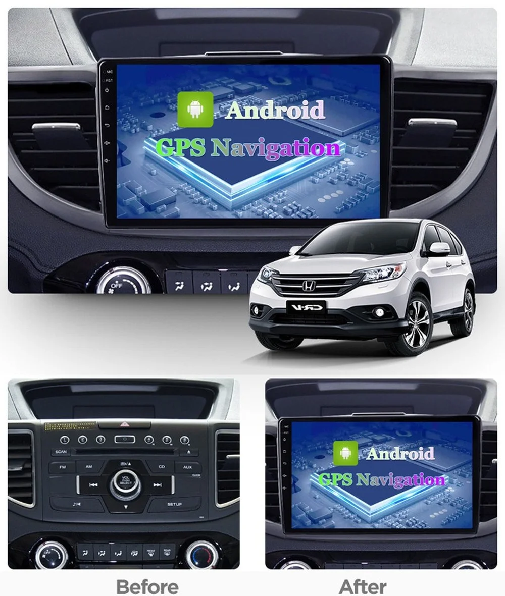 6G+128G Android 10.0 Автомобильный радиоплеер для HONDA CRV 2012- GPS-навигация с Wifi 4G BT DSP Mirror Link Backup Camera on.