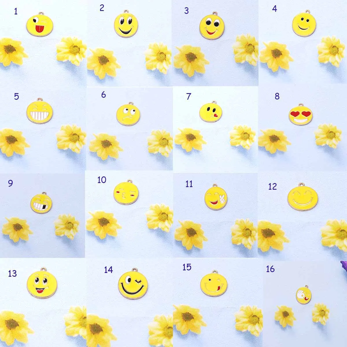 

50/100/200Pcs/Lot Alloy Meta Funny Smiling Face For Jewelry Making DIY Charms Handmade Bracelet Necklace Accessories 19*22mm