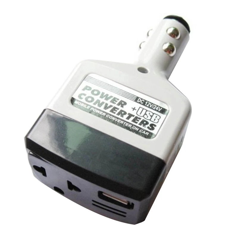

Автомобильный инвертор DC 12 В/24 В в AC 220 В инвертор напряжения с USB разъемом индисветильник безопасный трансформатор напряжения автомобильны...