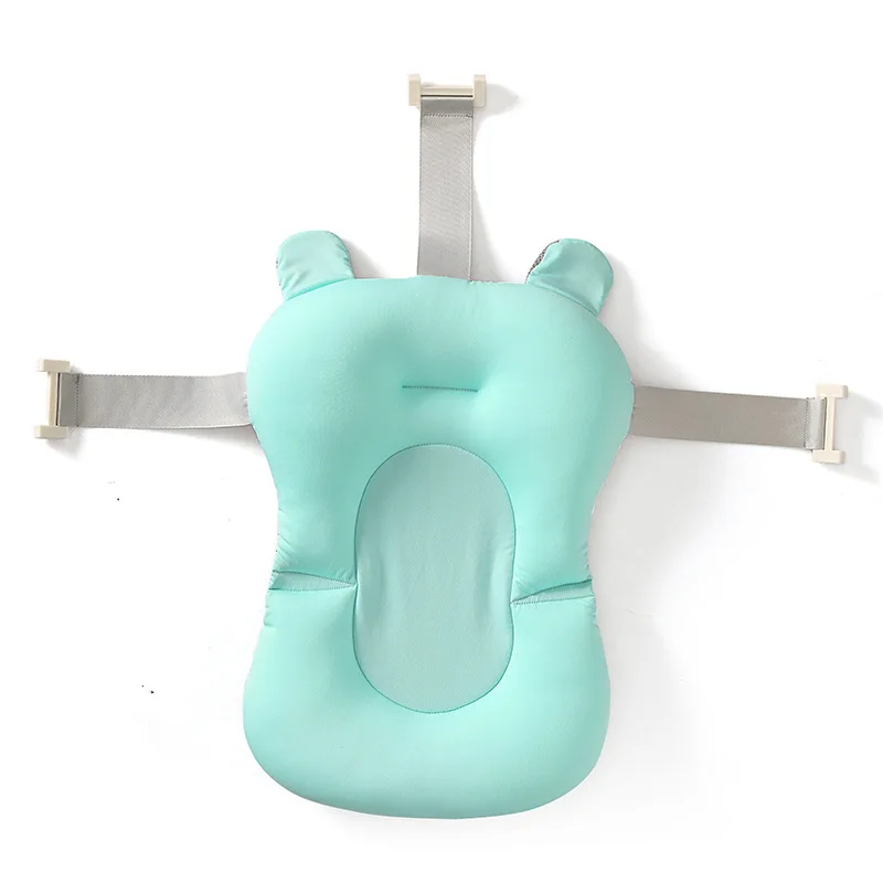 Asiento de ba&ntilde;o para reci&eacute;n nacido, alfombrilla de apoyo, marco de red de ba&ntilde;o para beb&eacute;, antideslizante, suave, almohadilla de ba&ntilde;o flotante, almohada para ba&ntilde;era, coj&iacute;n corporal-4