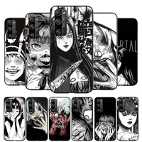 junji ito terror horror anime for huawei honor 50 30 20 10 v30 v20 x10 10x lite pro 5g tpu silicone soft black phone case cover