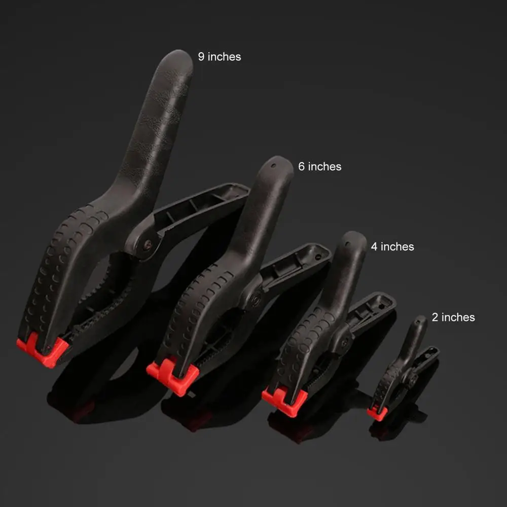 2/4/6/9inch Spring Clamps DIY Woodworking Tools Plastic Nylon For Clip Photo Studio Background | Обустройство дома