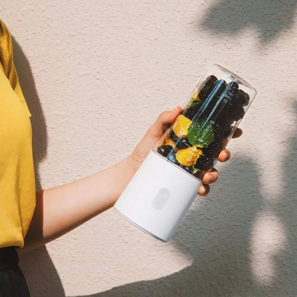350ml Xiaomi Mijia Portable juicer Wireless 4-leaf food grade steel cutter head High-speed motor power Xiomi mi Quickly juicer