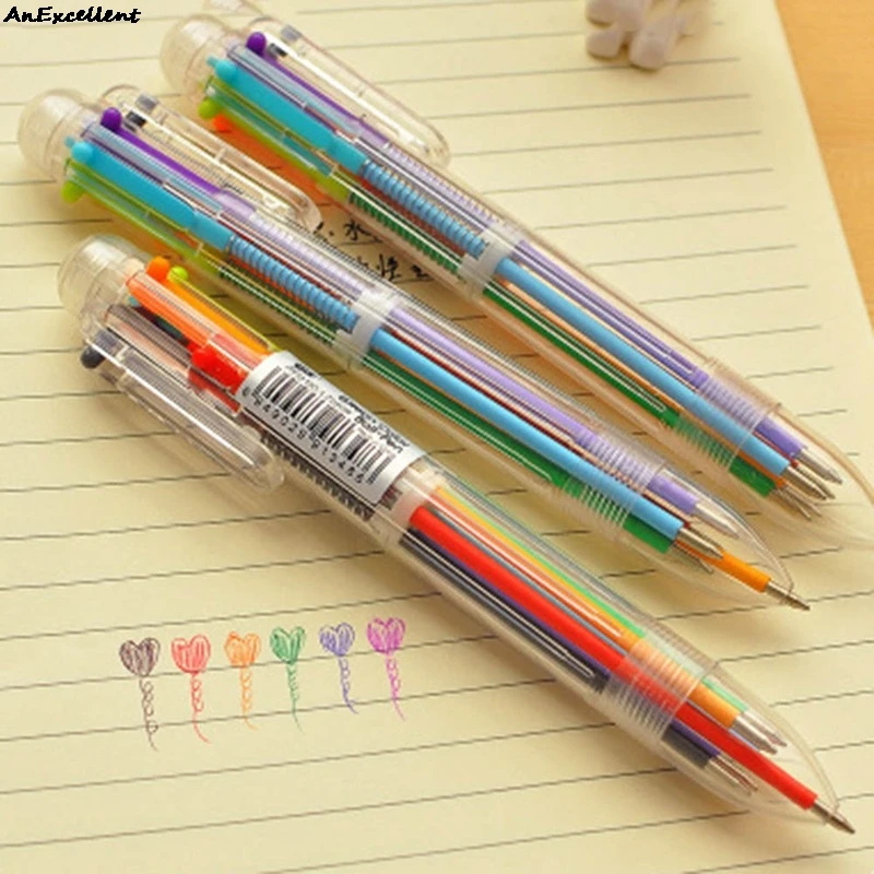 

Multicolor Ballpoint Pen Automatic Ballpoint Pen Multifunction Colorful Stationery Creative Student School Office Supplies