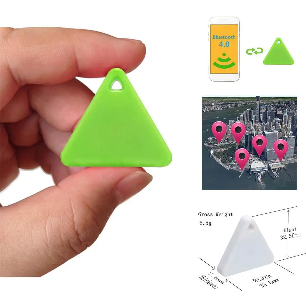 New Ultra-thin Triangle Smart Mini Bluetooth Tag Tracker Key Wallet Pet Child Finder GPS Locator Alarm | Электроника