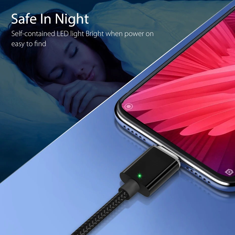 Магнитный кабель Micro USB для samsung, магнитный кабель для зарядки и передачи данных, кабель Micro USB для Android, кабели для зарядки мобильных телефонов