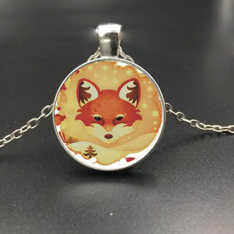 Осень 2020 лиса кулон воротник эффектное женское металлическое ожерелье платье