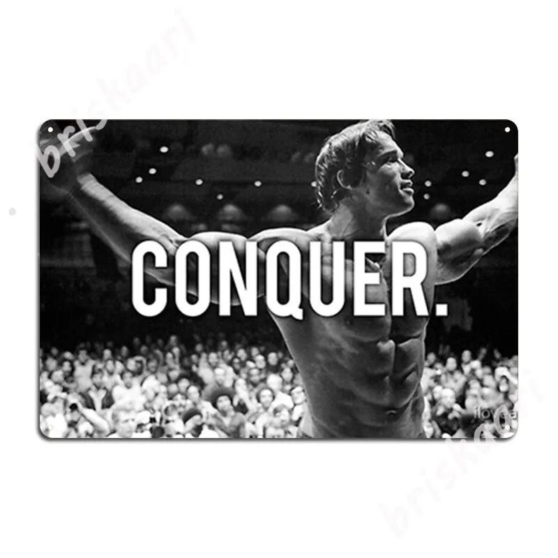 Покорить (Арнольд постер) металлические знаки Кино Гостиная клуб бар