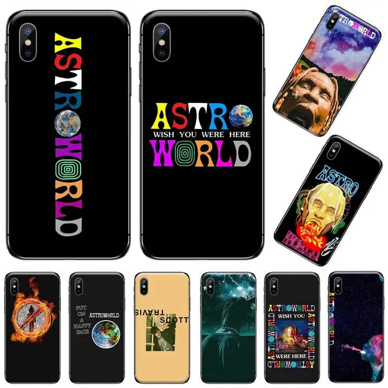Принтом Трэвиса Скотта телефонные чехлы Astroworld Sicko чехол для телефона iPhone 11 12 pro XS