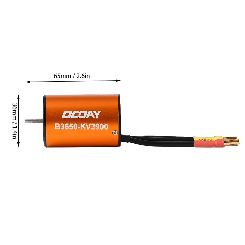 Бесщеточный двигатель OCDAY 3650 3900KV с 4 полюсами и электронным контроллером скорости