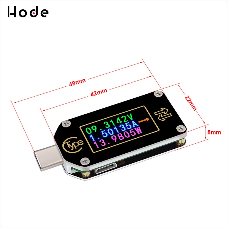 RD TC66/TC66C Тип C PD триггер USB Вольтметр Амперметр постоянного тока Напряжение 2 way