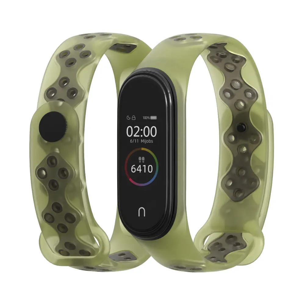 Ремешок для Mi Band 4 силиконовый прозрачный браслет Bend ремень Xiaomi Correas Opaska Miband 3 NFC Xiomi