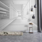 Пользовательские Настенные обои 3D серый фон настенная линия пространство скандинавский Декор Гостиная ТВ диван спальня Papel де Parede Sala Tapety