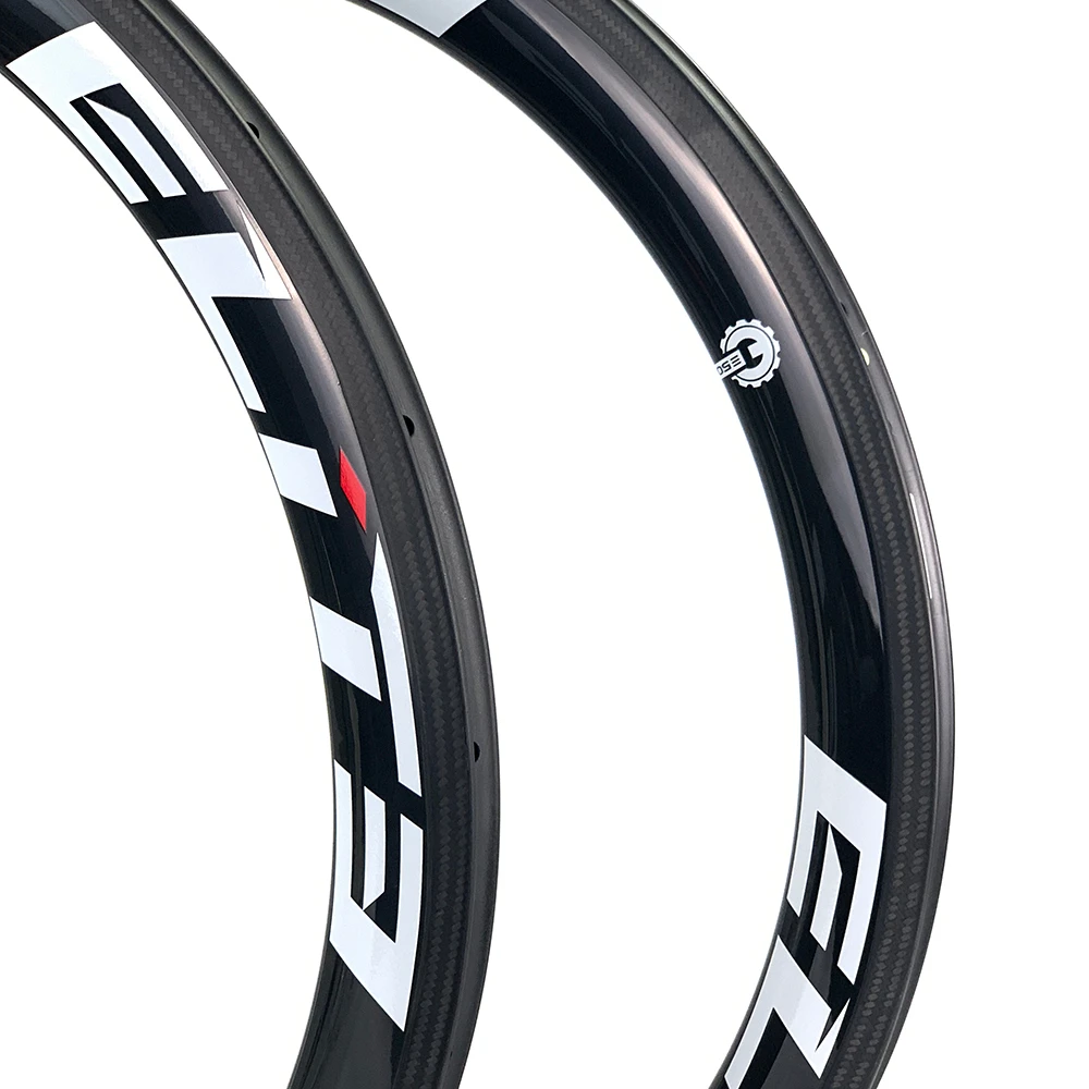ELITEWHEELS 700c углеродный обод 50 мм бескамерная покрышка трубчатая UD Глянцевая