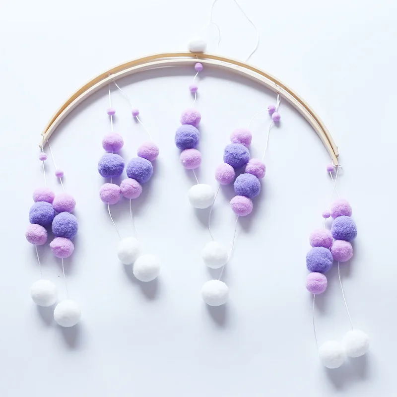 

Room Decoration Wall Hanging Ornaments Props Children Room Handmade Woven Cotton Rope Rainbow Cuerda de algodon paredwall tisse