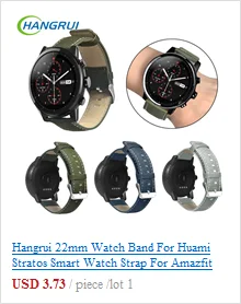 HANGRUI смарт-браслеты для Huami Amazfit Pace Stratos 2 ремешок из натуральной кожи ремешок для xiaomi Huami Amazfit 2 Браслет ремешок 22 мм
