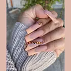 24 шт. телесные сверхдлинные гвозди накладные ногти с дизайном Стразы накладные ногти носимые французские балерины накладные ногти