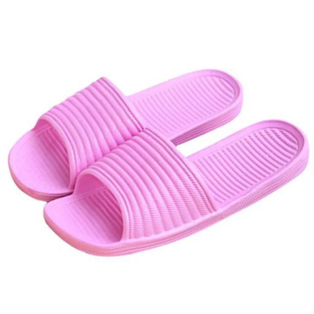 Женские полосатые Тапочки для ванной Нескользящие летние сандалии душа на