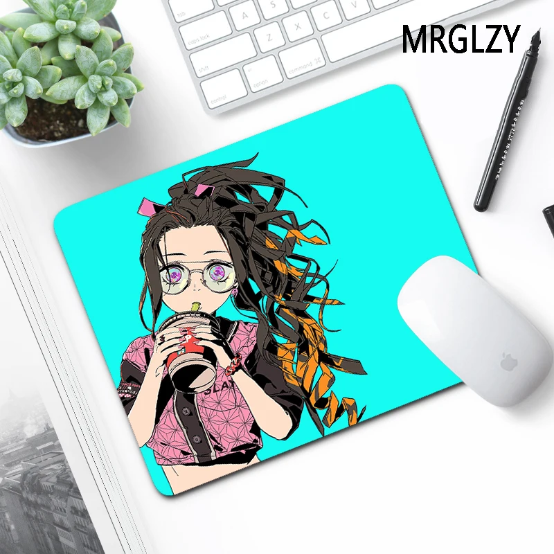 

Demon Slayer Anime Kawaii Small Mouse Pad Gaming Accessories Notebook Keyboard Pad Desk Mat Desktop Non-slip MousePads for LOL
