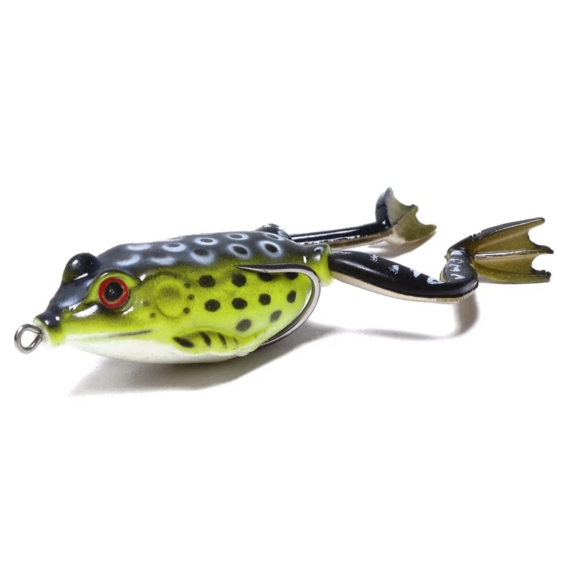 Реалистичная имитация лягушки резиновая Мягкая искусственная приманка 3D глаза