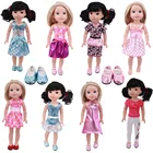 17 моделей платьев Одежда для кукол аксессуары 5 см кукольная обувь для 14,5 дюймовых Wellie Wishers  Nancys  32-34 см Paola Reina русские игрушки
