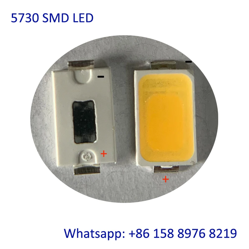 20 шт. 100 белого и черного цвета светодиодный чип SMD 5730 2 0 3 6 V 150ma R G B Y3000K 4000K 5000K 6000K - Фото №1