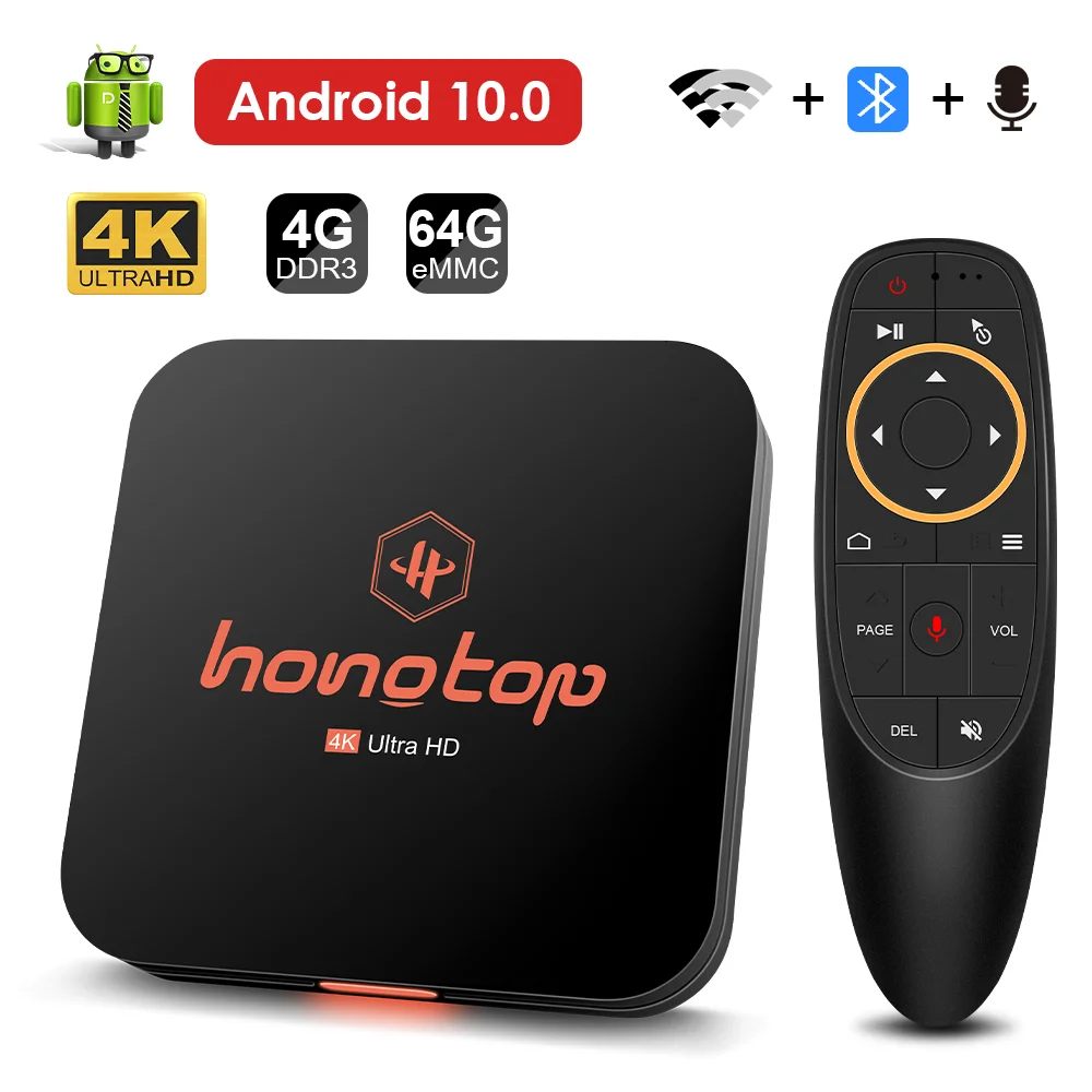 2021 Android ТВ Box 10 4 Гб оперативной памяти 32 встроенной 64GB 4K H.265 Media Player 3D видео 2 4G Wi-Fi 5